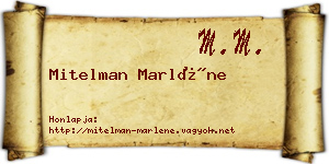 Mitelman Marléne névjegykártya